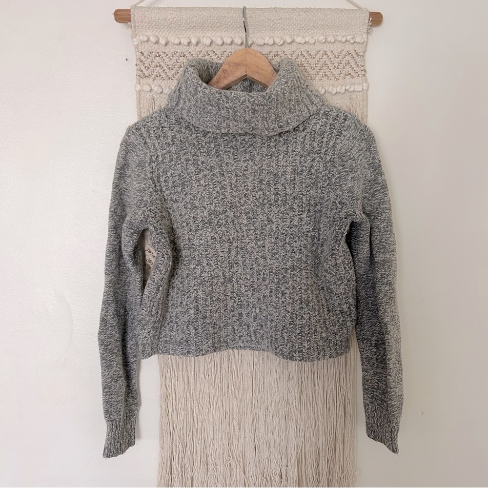 Grey turtleneck sweater